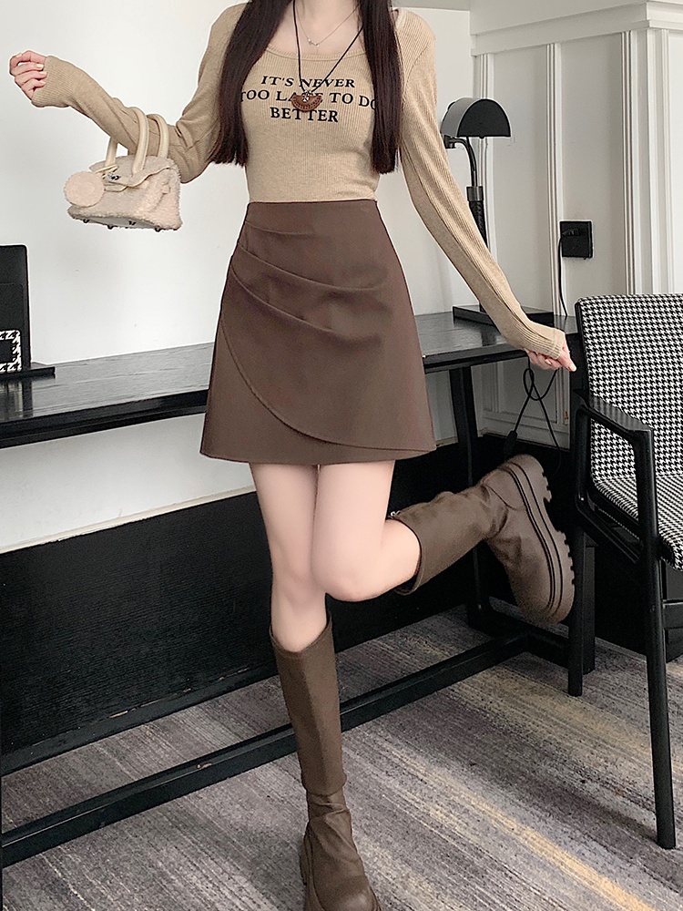 Autumn and winter irregular short skirt