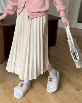 A-line drape long dress autumn and winter slim skirt