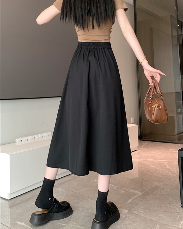 Show young unique pleated long dress pure summer skirt