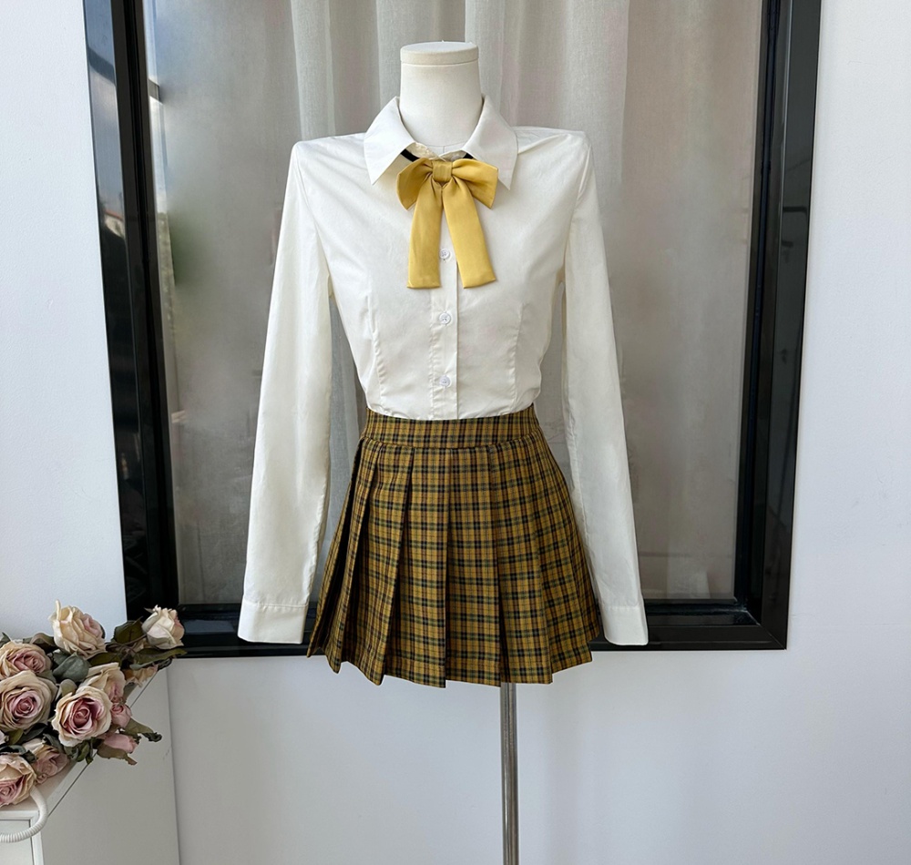 College style cardigan shirt a set for women