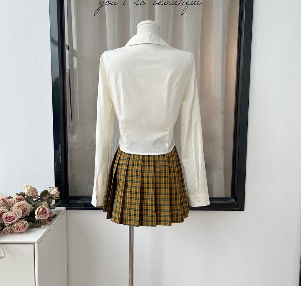 College style cardigan shirt a set for women