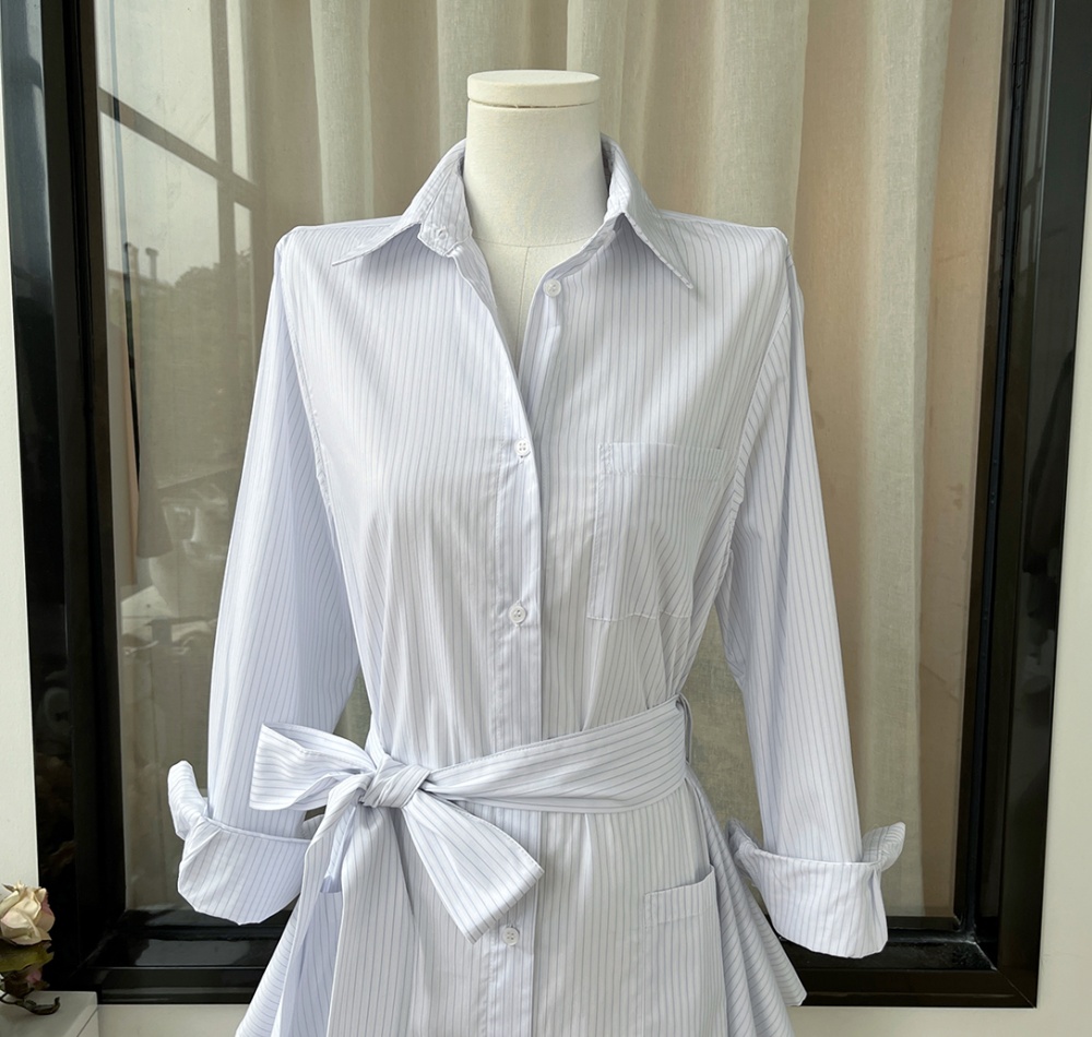 Autumn stripe long sleeve dress