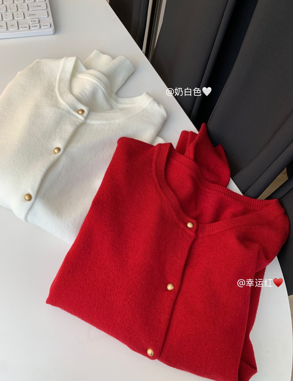 Wedding short cardigan red all-match coat