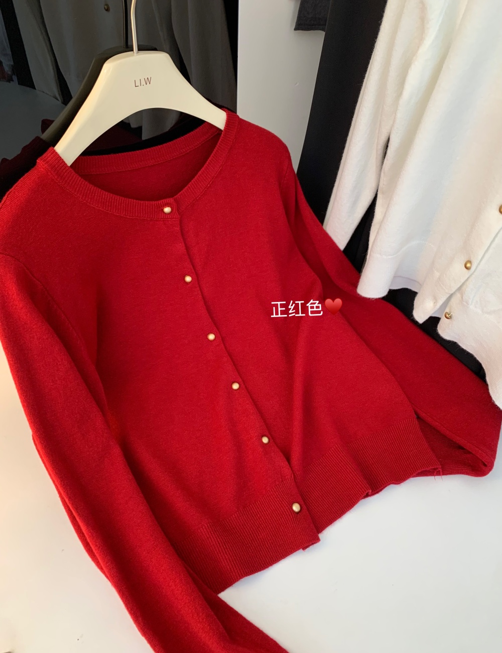 Wedding short cardigan red all-match coat
