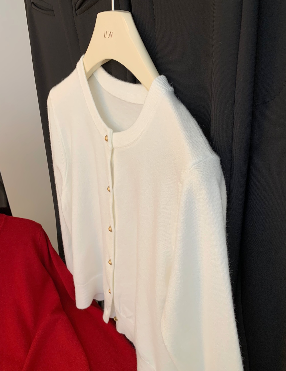 Wedding short cardigan red all-match coat