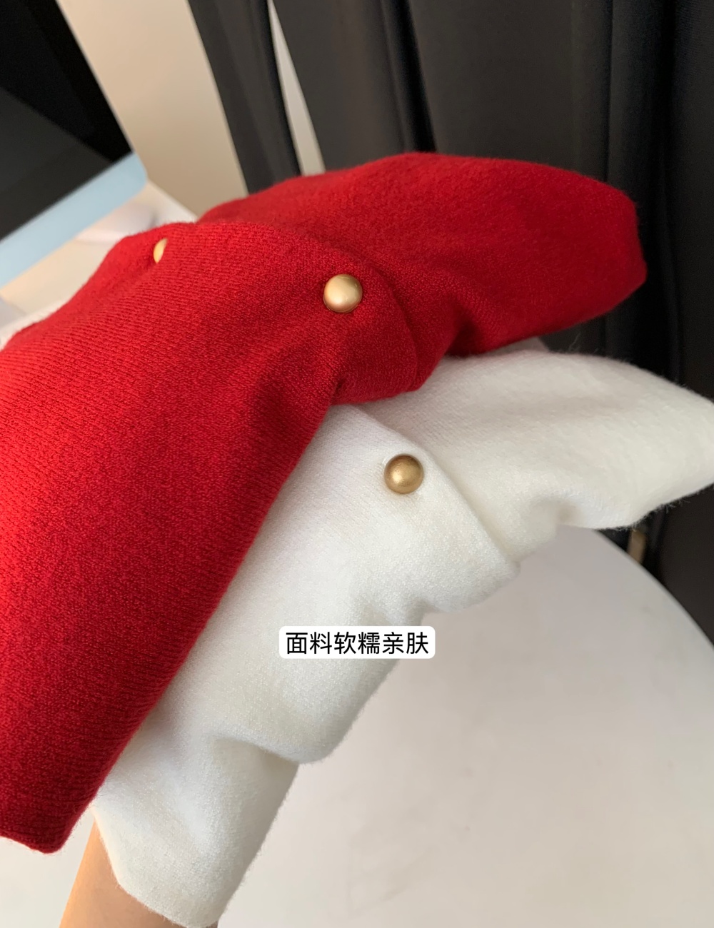 Wedding short cardigan red all-match coat