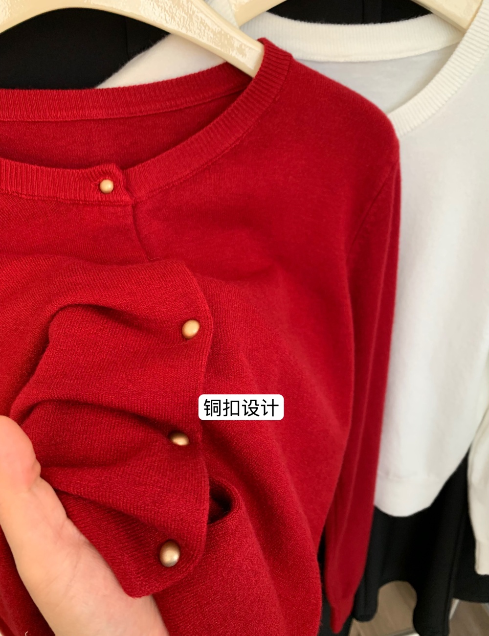 Wedding short cardigan red all-match coat