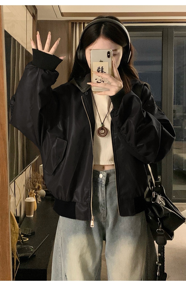Removable autumn couples coat short hooded jacket
