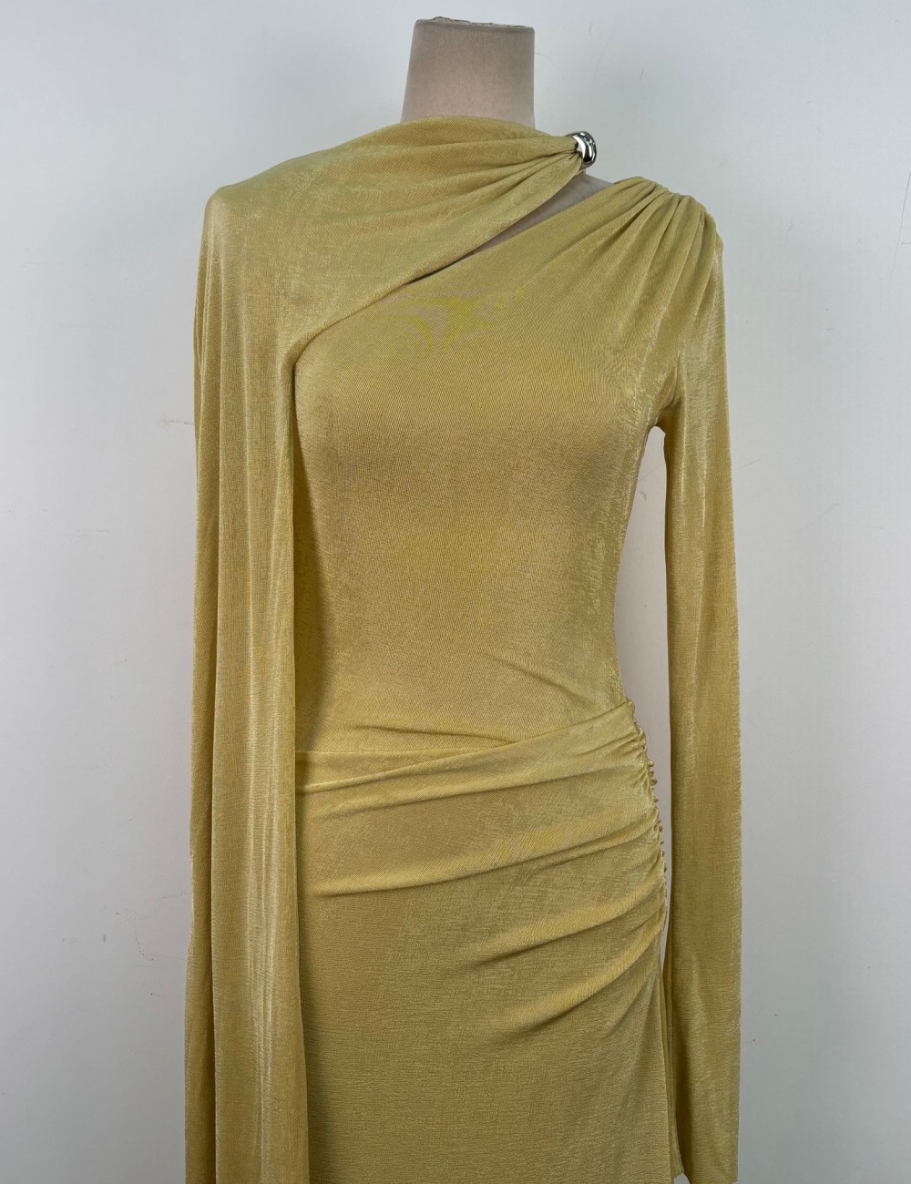 Autumn and winter temperament long dress asymmetry niche dress