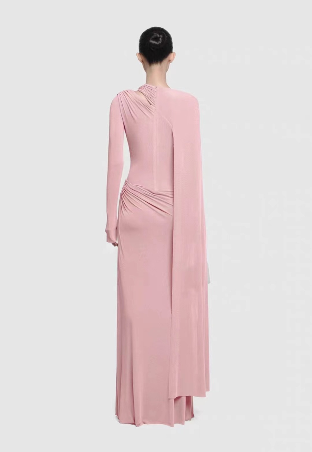 Autumn and winter temperament long dress asymmetry niche dress