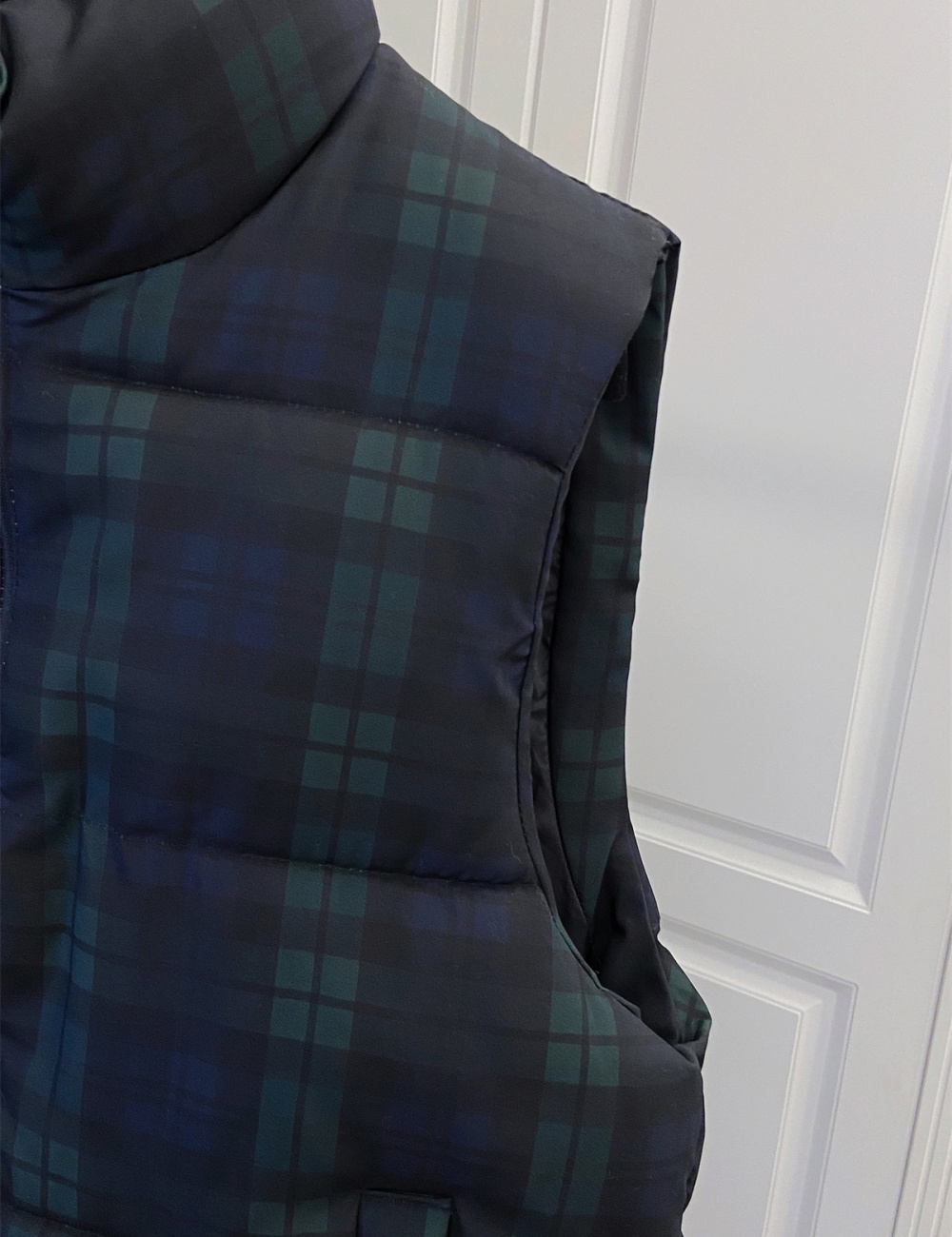 Down cotton coat plaid waistcoat for women