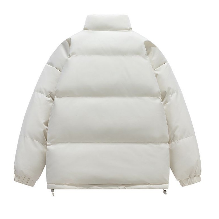 Korean style plaid cstand collar Casual cotton coat