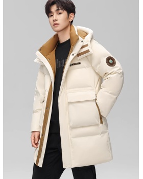 Couples down thick coat thermal winter loose cotton coat