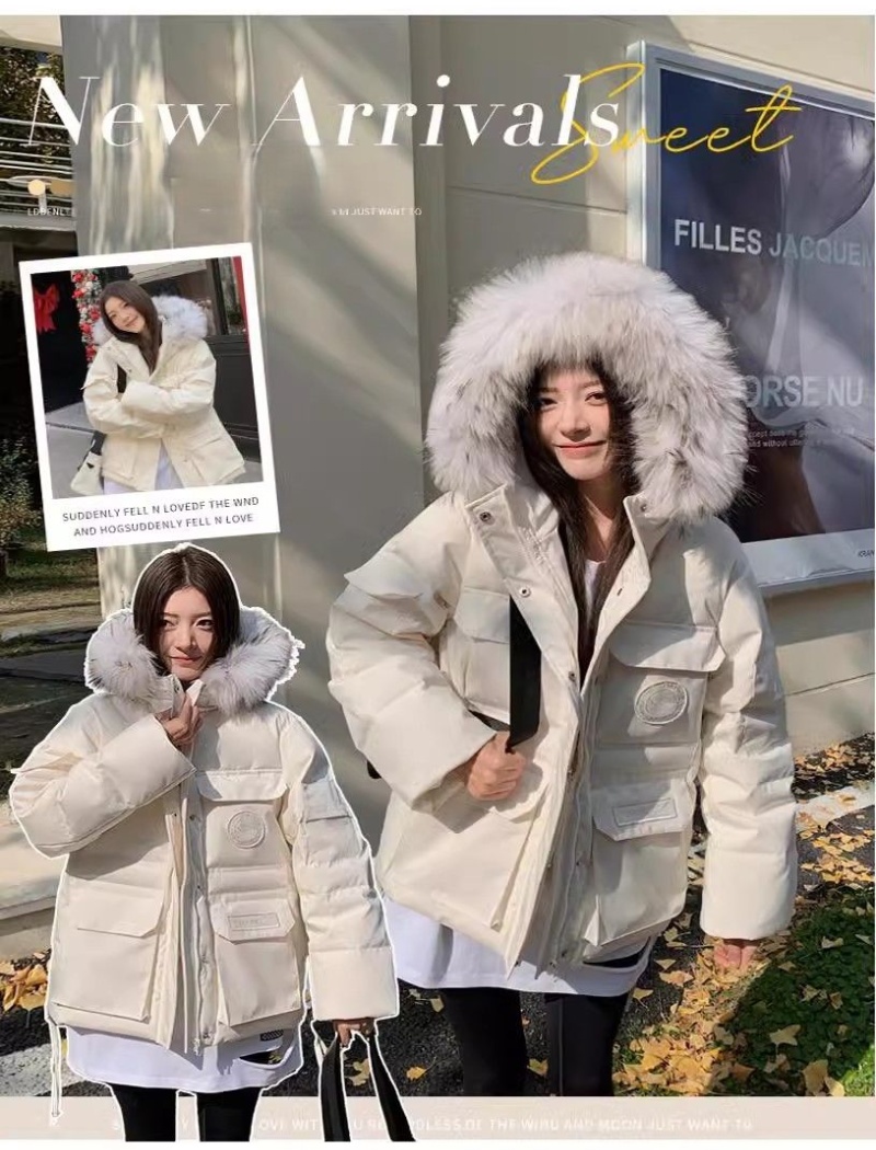 Down short cotton coat student coat for women