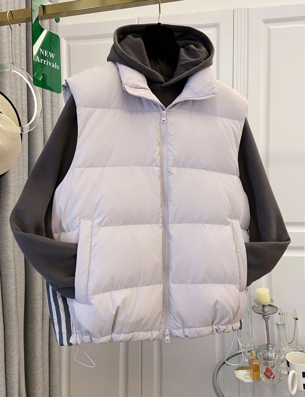 Cstand collar thick waistcoat thermal large yard coat