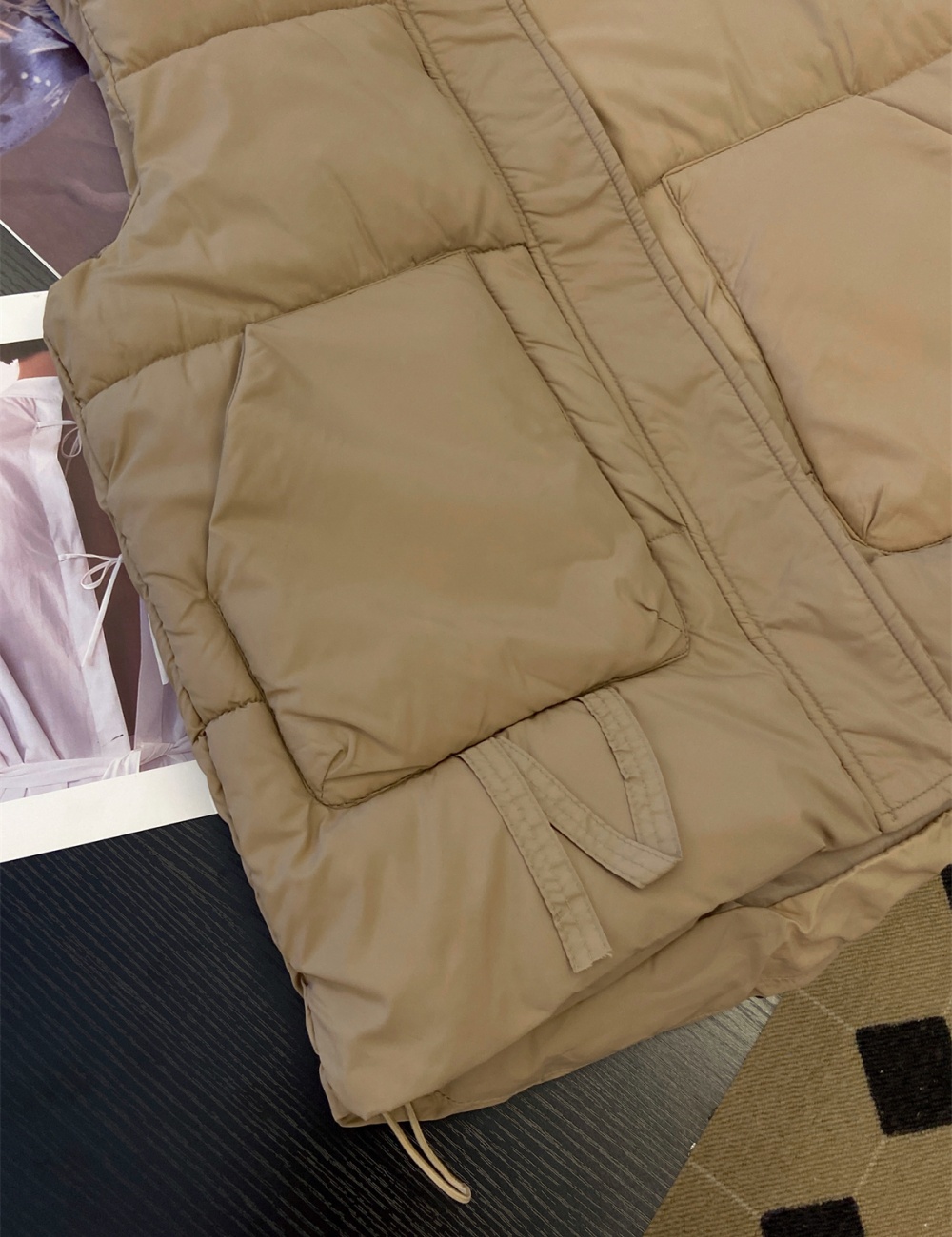Cstand collar short cotton coat large yard vest for women