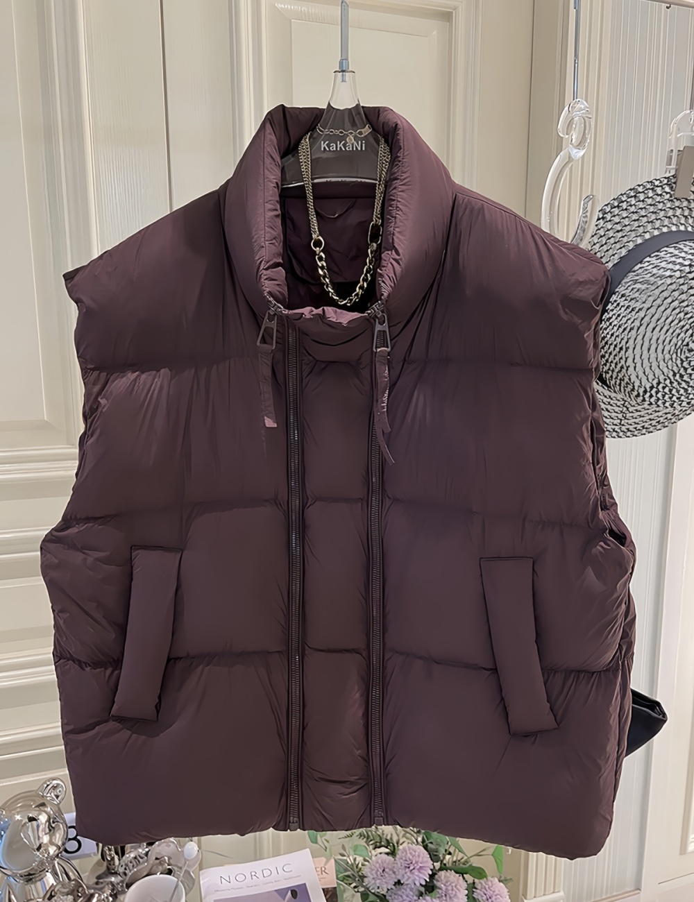 Personality double zip down fashion cotton waistcoat