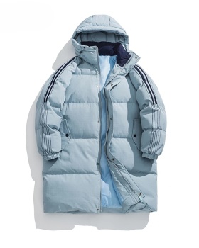 Wears outside windproof cotton coat hooded thick coat