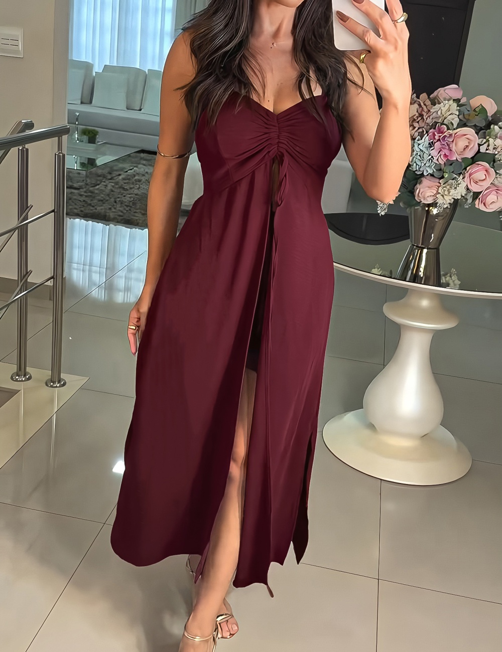 Sling dress pure shorts 2pcs set for women