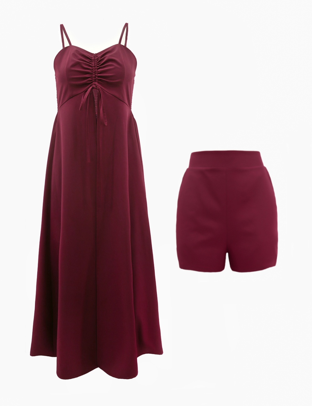 Sling dress pure shorts 2pcs set for women