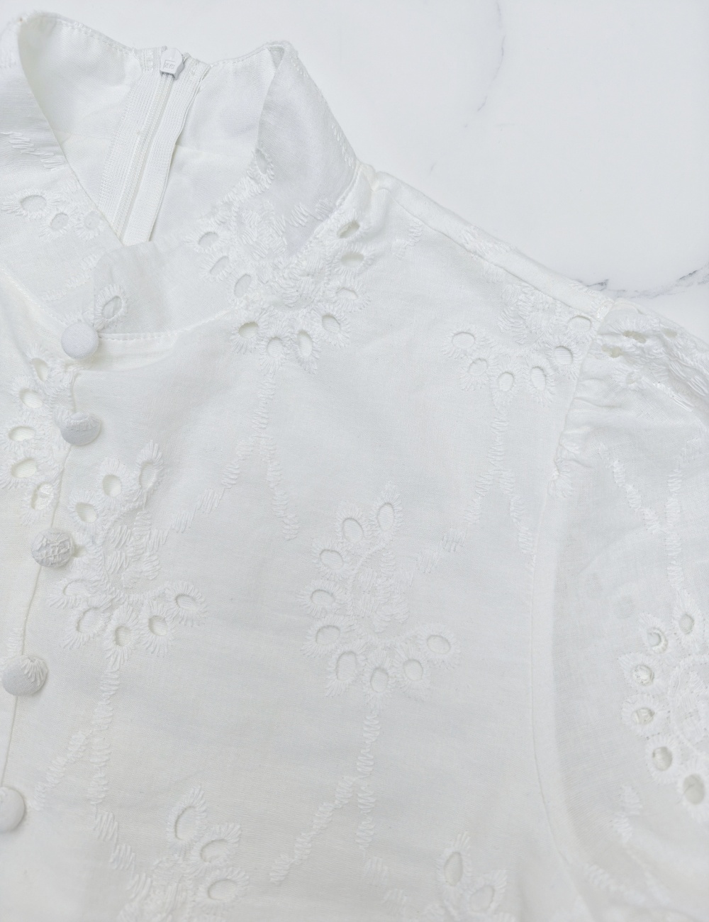 Elegant European style hollow pure dress for women