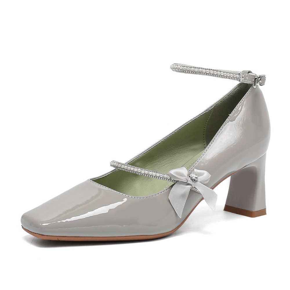 Square head high-heeled shoes shoes