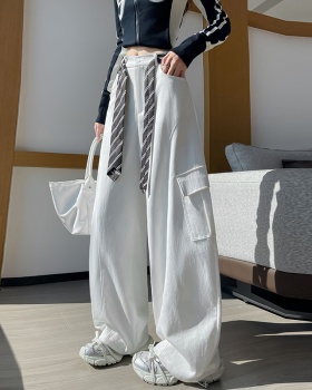 Wide leg drape sweatpants autumn work pants for women