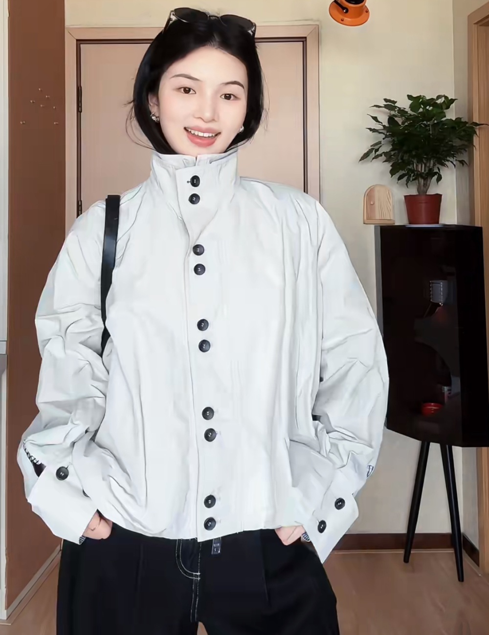 Bud loose autumn windbreaker temperament short coat
