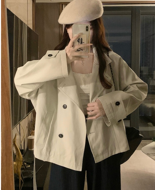 Korean style cstand collar coat autumn short windbreaker