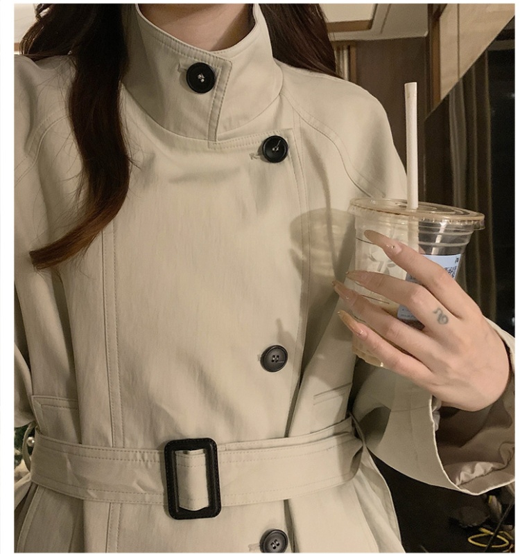 Korean style cstand collar coat autumn short windbreaker