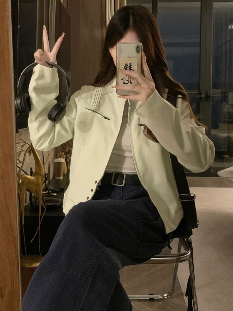 Casual autumn jacket cstand collar work clothing