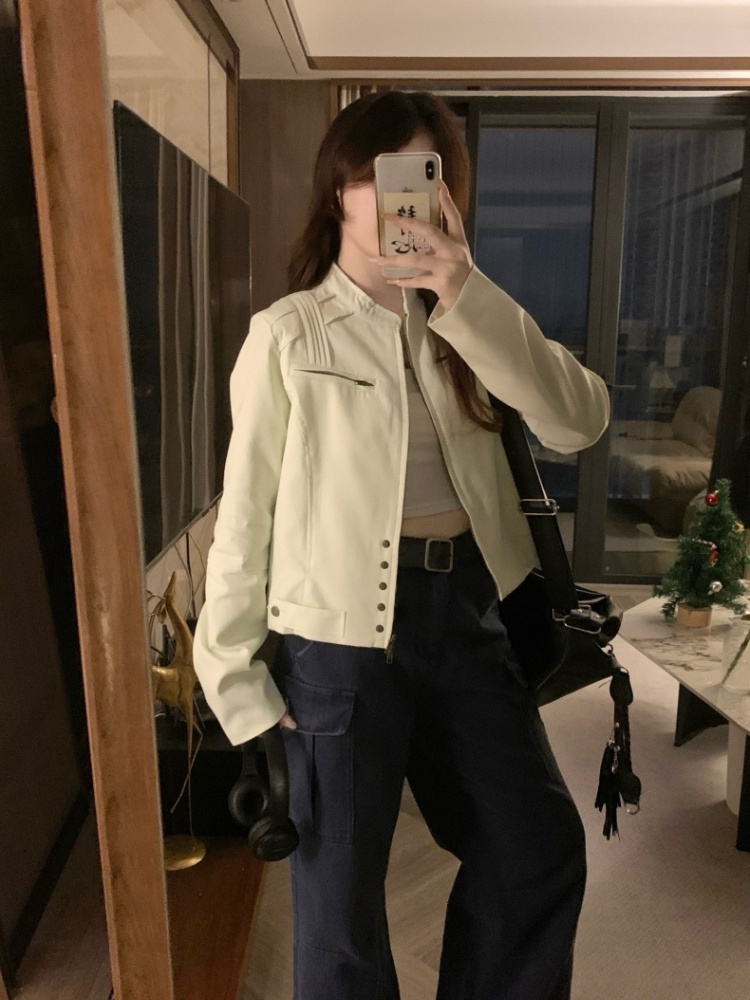 Casual autumn jacket cstand collar work clothing