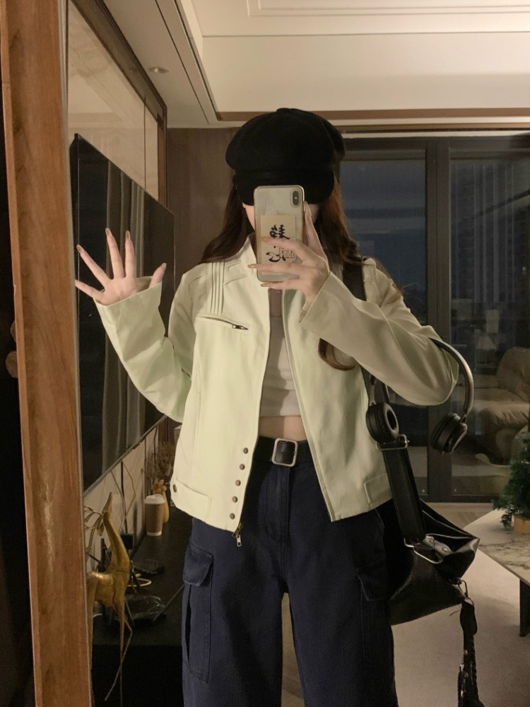 Casual autumn jacket cstand collar work clothing
