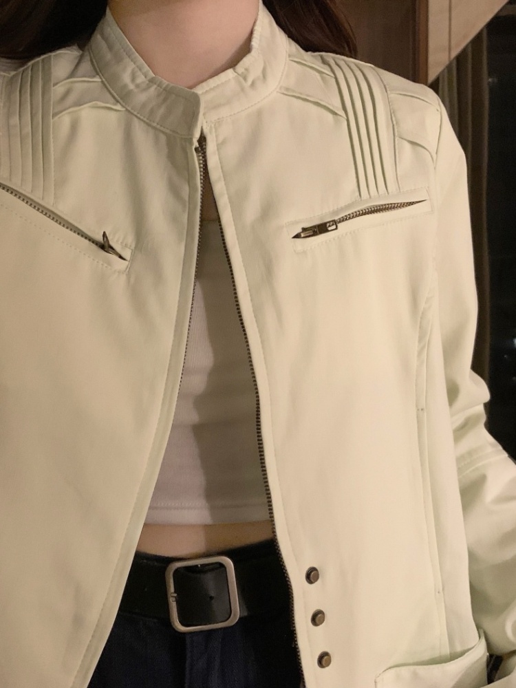 Casual autumn jacket cstand collar work clothing