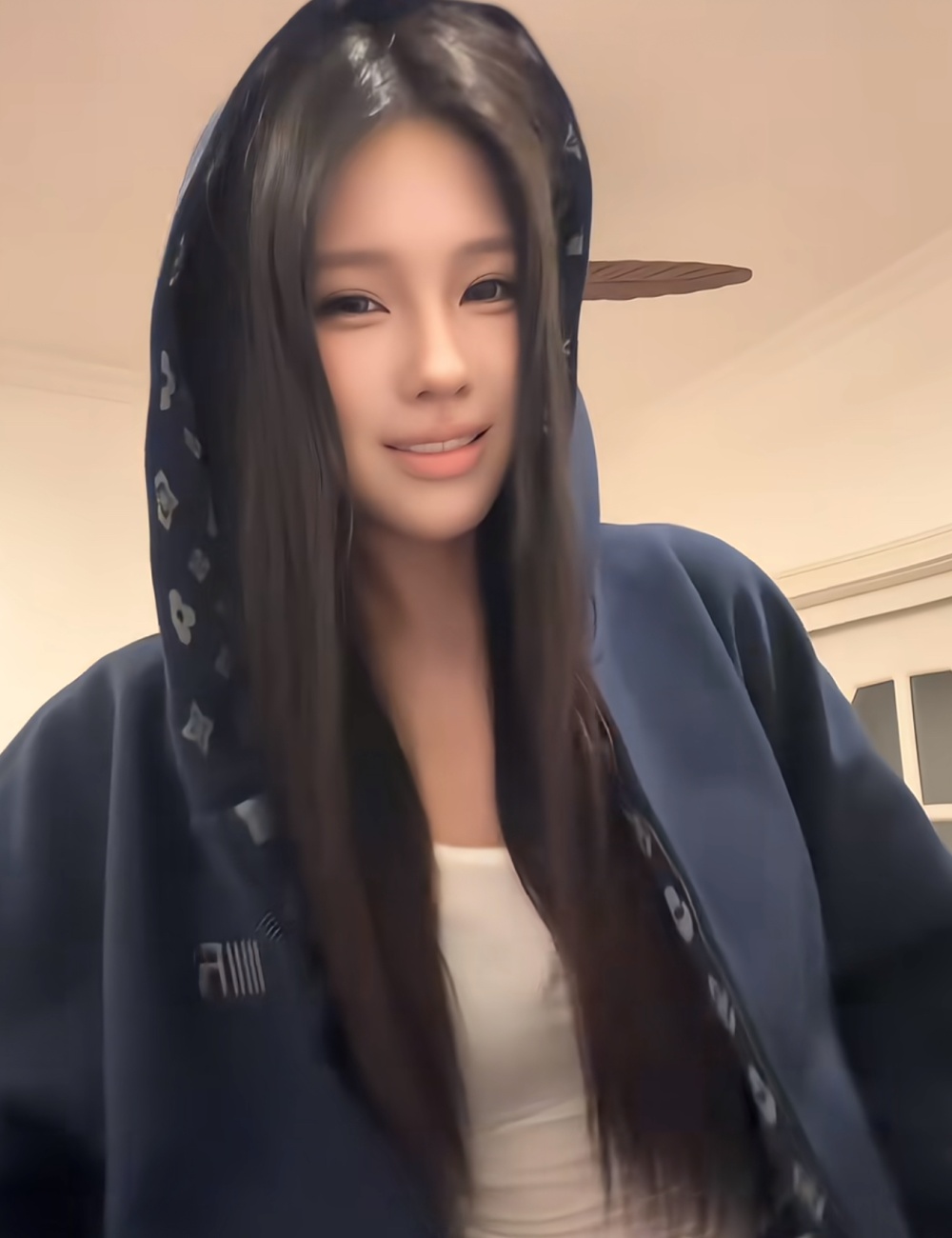 Printing Casual loose coat hooded retro hoodie for women