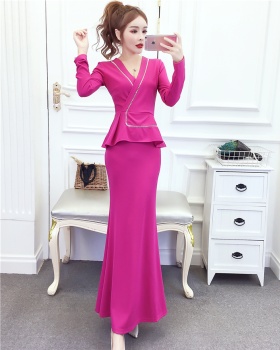 Slim package hip dress autumn and winter long dress