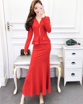 Temperament ladies long dress fashion mermaid dress