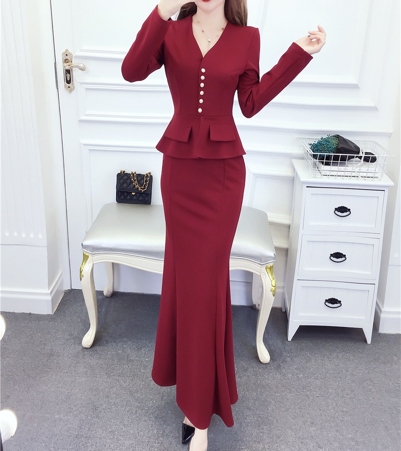 Temperament ladies long dress fashion mermaid dress
