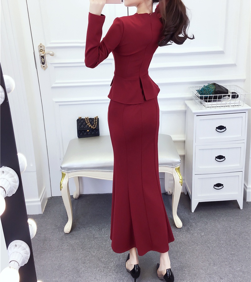 Temperament ladies long dress fashion mermaid dress