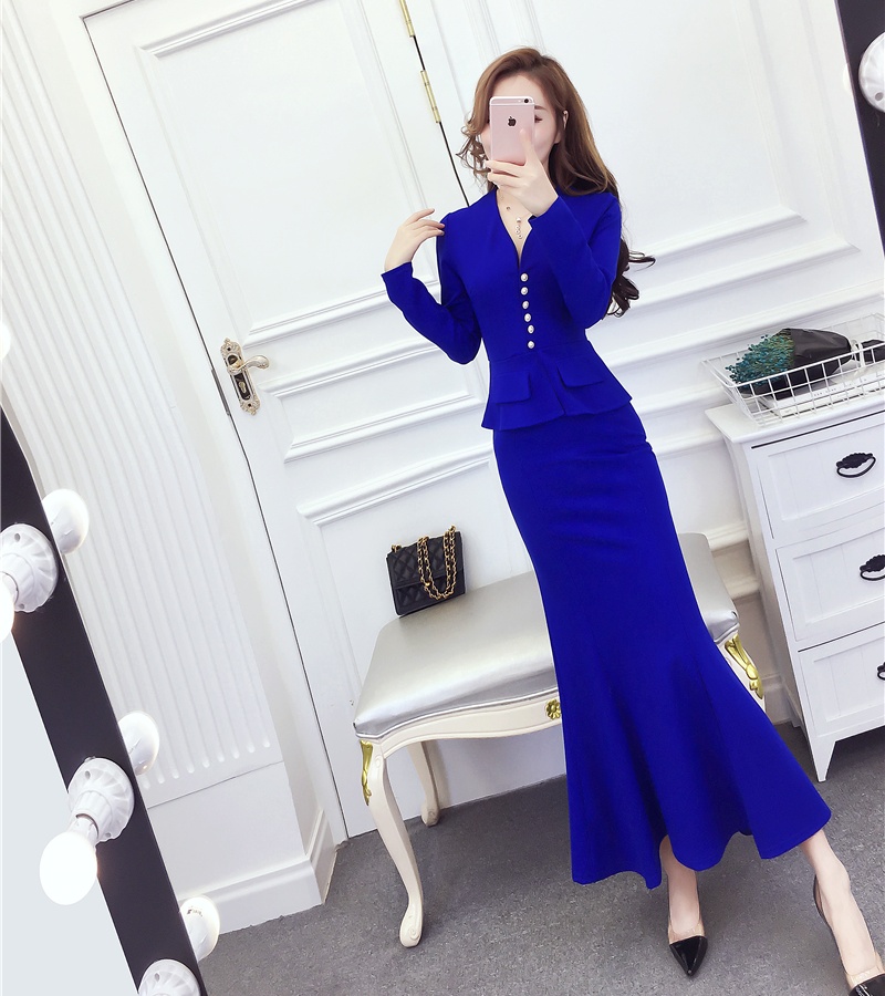 Temperament ladies long dress fashion mermaid dress