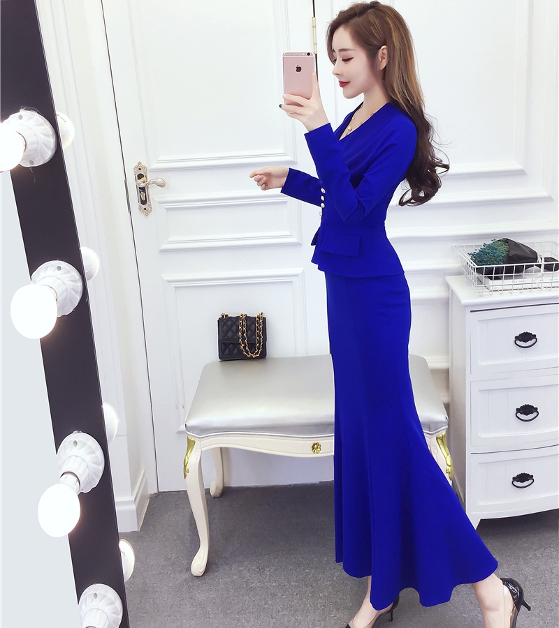 Temperament ladies long dress fashion mermaid dress