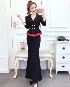 Temperament fashion dress package hip long dress