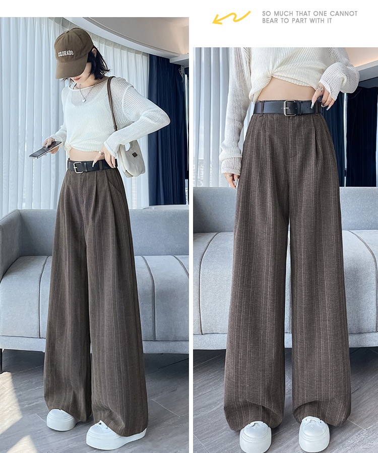 Temperament slim casual pants all-match wide leg pants