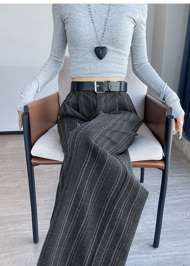 Temperament slim casual pants all-match wide leg pants