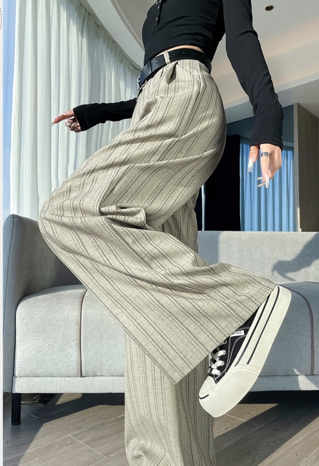 Temperament slim casual pants all-match wide leg pants