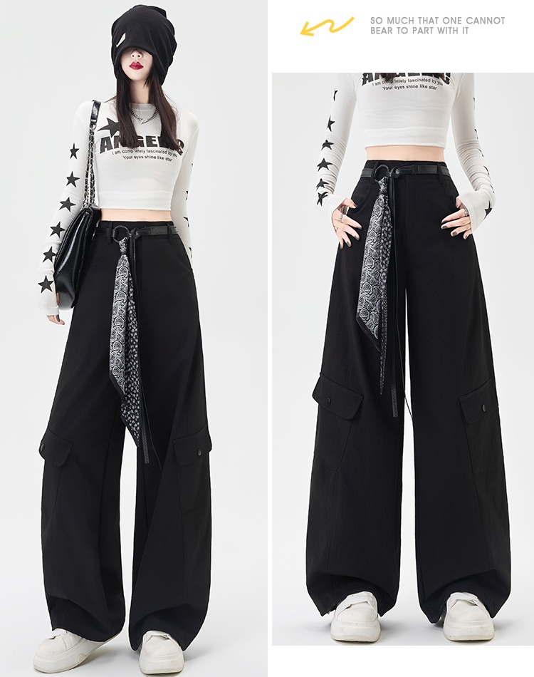 Wear work pants with belt casual pants for women