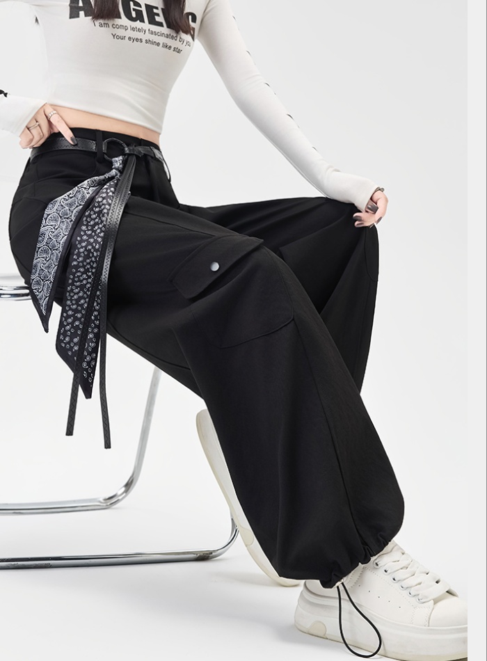 Wear work pants with belt casual pants for women