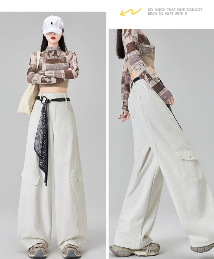 Wear work pants with belt casual pants for women