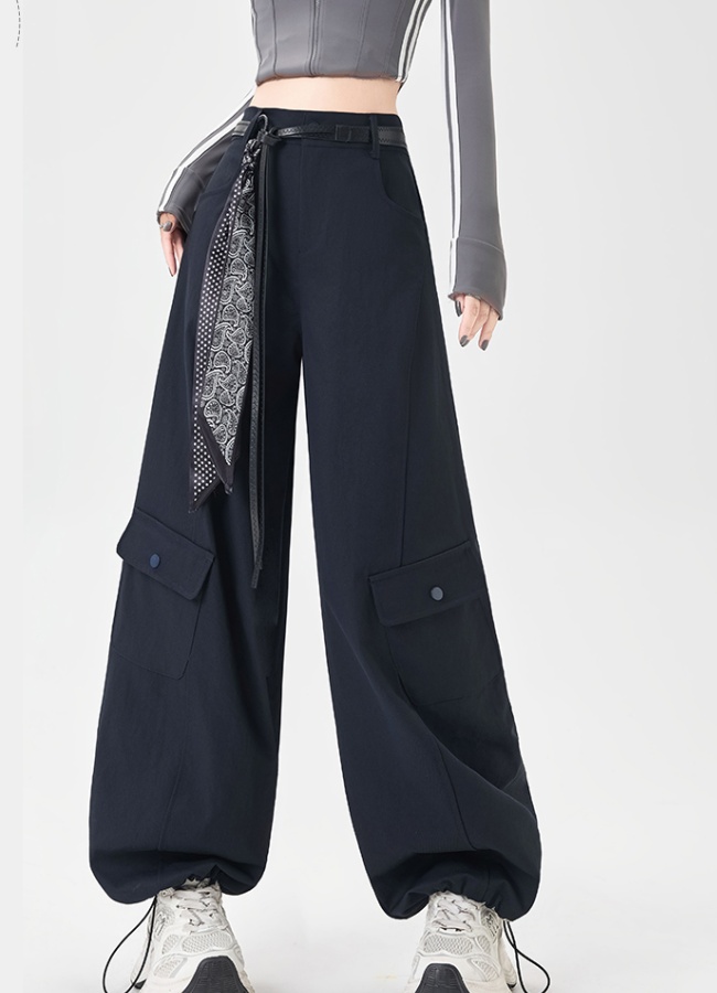 Wear work pants with belt casual pants for women
