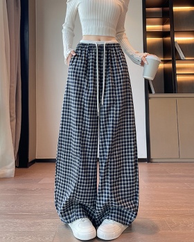 Sueding Casual wide leg pants splice pants